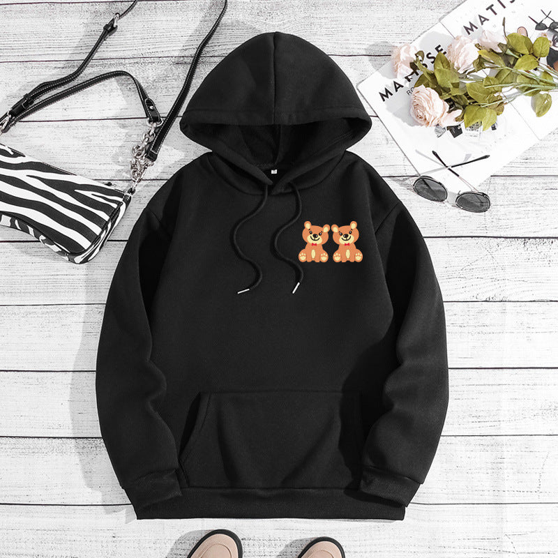 Two stylish printed hooded sweatshirts with a back collar and plush cover for dogs