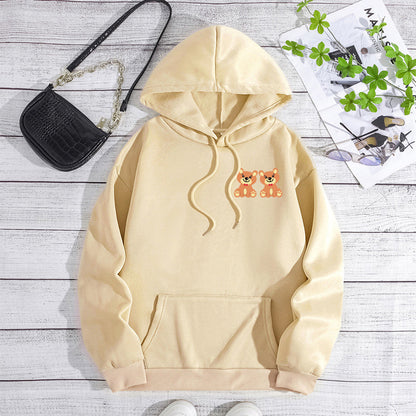 Two stylish printed hooded sweatshirts with a back collar and plush cover for dogs