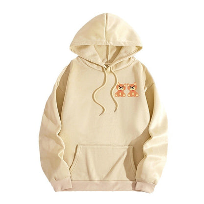 Two stylish printed hooded sweatshirts with a back collar and plush cover for dogs