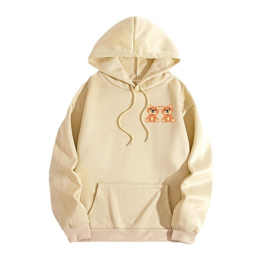 Two stylish printed hooded sweatshirts with a back collar and plush cover for dogs