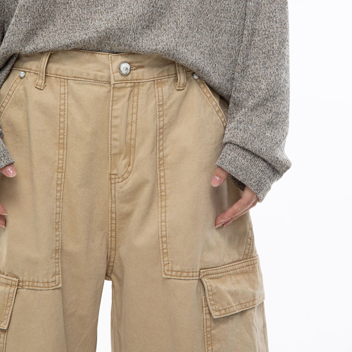 Side pocket straight leg work pants